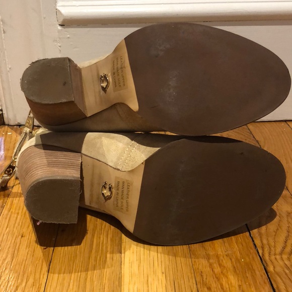 C Wonder Tan Suede Bootie Heels - Picture 2 of 4